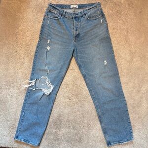 Abercrombie & Fitch Women's Light Blue High Rise Jeans